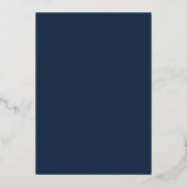 Echte goud folie elegante trouw monogram moderne uitnodiging (Achterkant)