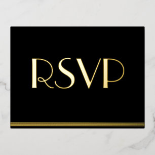 Echte goud folie Great Gatsby trouw RSVP-briefkaar Uitnodiging Briefkaart