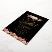 Echte goud folie Herfst Pompoen Save the Date Trou Uitnodiging (Gedraaid)