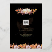 Echte goud folie Herfst Pompoen Save the Date Trou Uitnodiging (Achterkant)