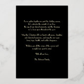 Echte goud folie Prettig Kerstfeest Vakantiewenska Folie Uitnodiging (Achterkant)