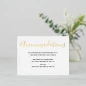 Echte goud folie script huwelijks accommodatiekaar uitnodiging briefkaart (Staand Voorkant)
