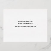 Echte goud folie script huwelijks accommodatiekaar uitnodiging briefkaart (Achterkant)