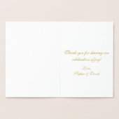 Echte Goud Grote Gatsby Art Deco 30e verjaardag Folie Kaarten (Binnen)