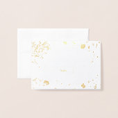 Echte Gouden Folie Bloemen Botanische Trouwplaats  Folie Kaarten (Voorkant met envelop)