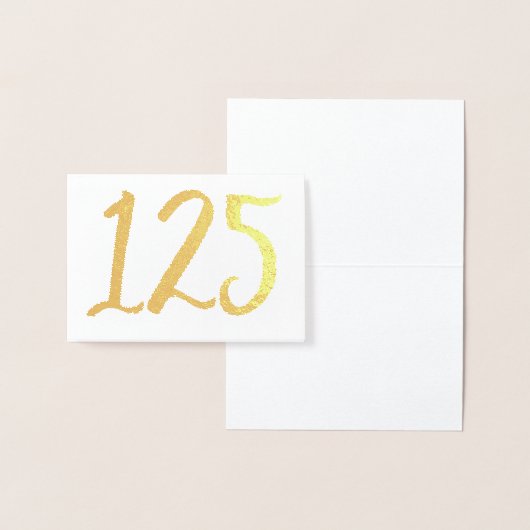 Echte gouden folie Bruiloft Tafel Nummers Kaart Wi (Display)