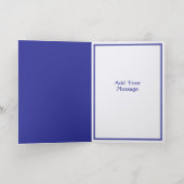 Echte Gouden Folie Custom Blauw Gevouwen Kaart (Binnenlaag)