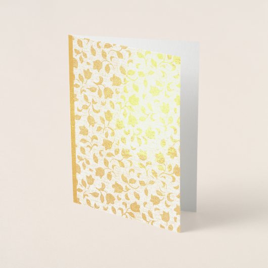 Echte Gouden Folie Custom Bloemen Note Kaarten (Voorkant)