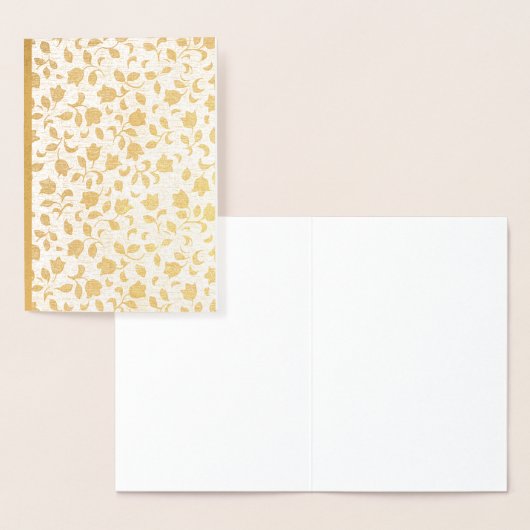 Echte Gouden Folie Custom Bloemen Note Kaarten (Display)