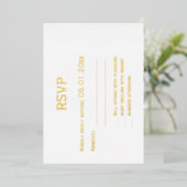 Echte gouden folie Elegante Gay Trouw RSVP Kaarten (Staand Voorkant)