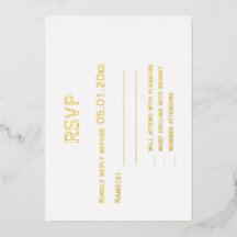 Echte gouden folie Elegante homotrouwkaart RSVP-ka
