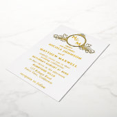 Echte gouden folie Elegante liefde Monogram bruilo Folie Uitnodiging (Gedraaid)