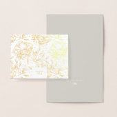 Echte gouden folie hand getrokken bloemen dank je folie kaarten (Display)
