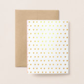 Echte Gouden Folie Harten Baby Meisje Douche Zegen Kaarten (Met envelop)