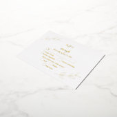 Echte gouden folie laat elegante bruiloft RSVP Folie Uitnodiging Briefkaart (Gedraaid)