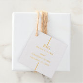 Echte Gouden Folie Minimalistische Elegante Monogr Bedankjes Labels (Met doos)