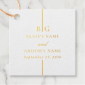 Echte Gouden Folie Minimalistische Elegante Monogr Bedankjes Labels (Voorkant)