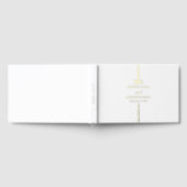 Echte gouden folie minimalistische elegante monogr gastenboek (Volledig)