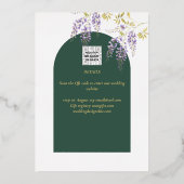 Echte gouden folie moderne trouwkaart Save The Dat Folie Uitnodiging (Achterkant)