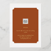 Echte gouden folie terracotta save the date-huweli folie uitnodiging (Achterkant)