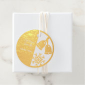 Echte gouden kerstballonnen bedankjes labels (Met doos)