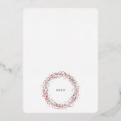 Echte gouden kerstverf Foto Happy Folie Feestdagenkaart (Achterkant)