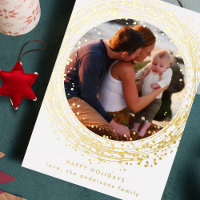 Echte gouden kerstverf Foto Happy