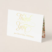 Echte goudfolie Bedankt Notities  thee Rozen Folie Kaarten (Voorkant)