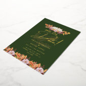 Echte GOUDFOLIE Herfst Pompoen Bewaar Datum Bruilo Folie Uitnodiging (Gedraaid)