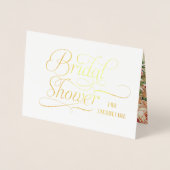 Echte Goudfolie Vrijgezellenfeest Engelse Tea Roze Folie Kaarten (Voorkant)