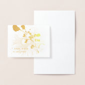 Echte goudolie DANK U UW Floral-gepersonaliseerd Folie Kaarten (Display)