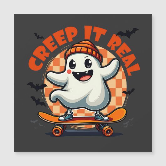 Echte griezelige Halloween-spookskateboard (Voorkant)