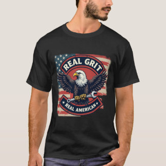 Echte Grit, echte Amerikaan T-shirt