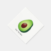 Echte groene avocado-luiers met gepersonaliseerde  servet (Hoek)