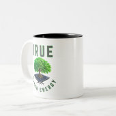 Echte Groene Energie Tweekleurige Koffiemok (Voorkant links)