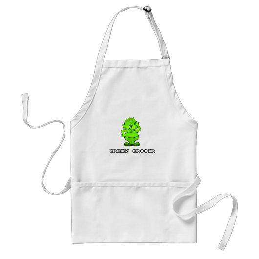 Echte Groene Grocer Standaard Schort (Voorkant)