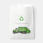 Echte groene vuilniswagen Kinder elke zondag Bedankzakje (Voorkant)