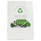 Echte groene vuilniswagen Kinder elke zondag Medium Cadeauzakje (Voorkant)