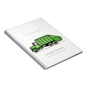 Echte groene vuilniswagen Kinder elke zondag Notitieboek (Rechterzijde)