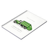 Echte groene vuilniswagen Kinder elke zondag Notitieboek (Linkerzijde)