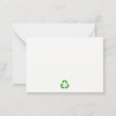 Echte groene vuilniswagen Kinder elke zondag Notitiekaartje (Achterkant)