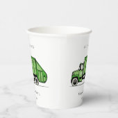 Echte groene vuilniswagen Kinder elke zondag Papieren Bekers (Rechts)