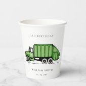 Echte groene vuilniswagen Kinder elke zondag Papieren Bekers (Voorkant)