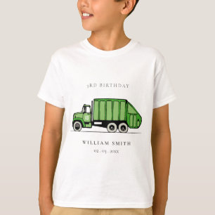 Echte groene vuilniswagen Kinder elke zondag T-shirt