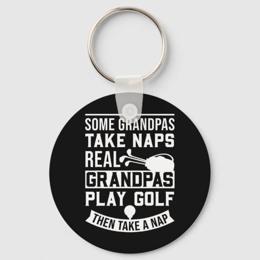 Echte grootvaders spelen golf - Beste opa golfer v Sleutelhanger (Voorkant)