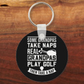 Echte grootvaders spelen golf - Beste opa golfer v Sleutelhanger (Voorkant)