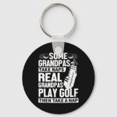 Echte grootvaders spelen golf grappige golf grootv sleutelhanger (Voorkant)