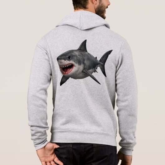 Echte Haaienaanval Hoodie (Achterkant)