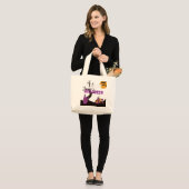 Echte Halloween-angst wacht Grote Tote Bag (Voorkant (model))