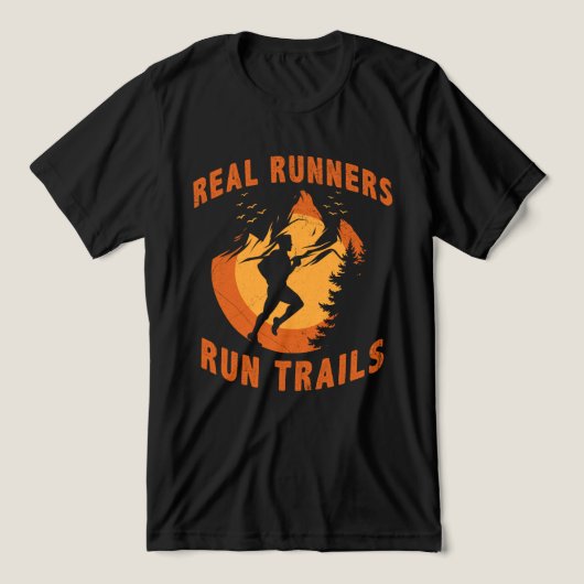 Echte hardlopers lopen trails Tri-Blend shirt (Design voorkant)